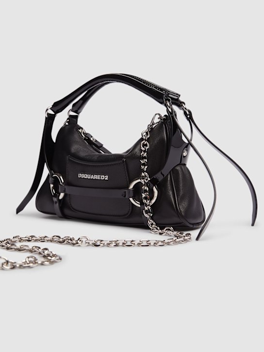 Dsquared2: Bondage leather shoulder bag - Black - women_3 | Luisa Via Roma