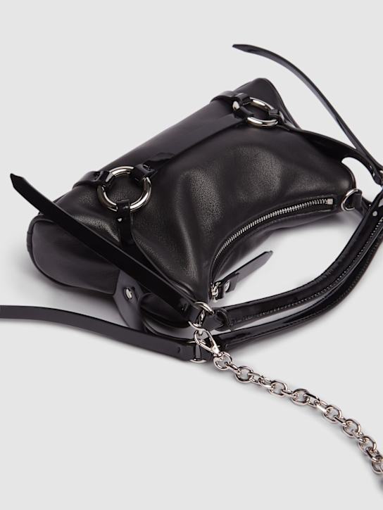 Dsquared2: Bondage leather shoulder bag - Black - women_5 | Luisa Via Roma