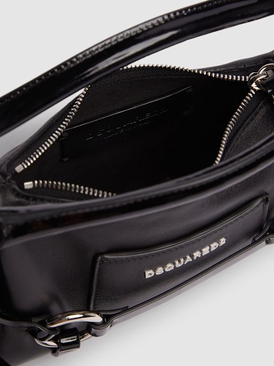 Dsquared2: Bondage leather shoulder bag - Black - women_6 | Luisa Via Roma