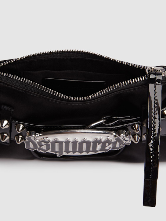 Dsquared2: Gothic satin clutch - Black - women_5 | Luisa Via Roma