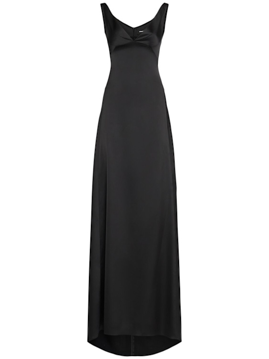 Dsquared2: Daisy crepe cady gown - Black - women_0 | Luisa Via Roma