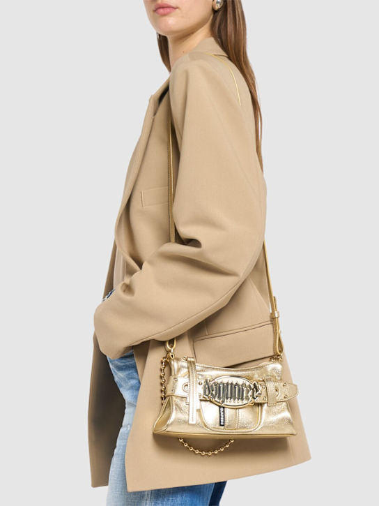 Dsquared2: Gothic Dsquared2 leather bag - Gold - women_1 | Luisa Via Roma