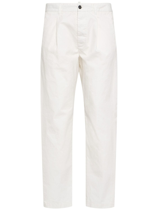 Dsquared2: One pleat cotton pants - men_0 | Luisa Via Roma