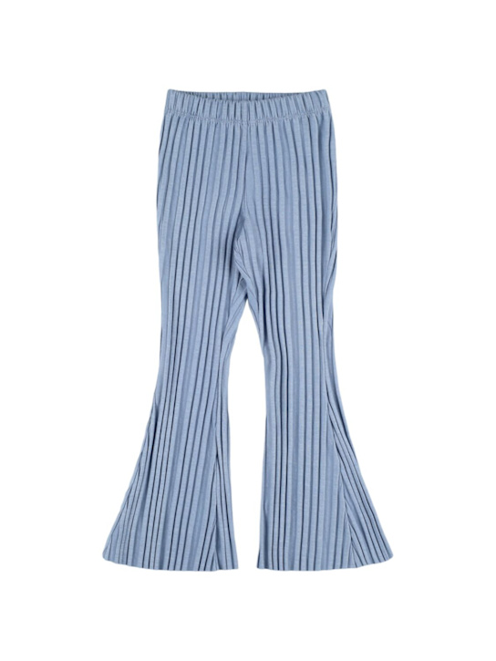 TANGERINE: Pantaloni gamba ampia a costine - Celeste - kids-girls_0 | Luisa Via Roma