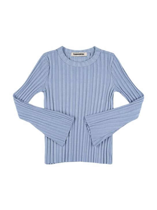 TANGERINE: Top a costine - Celeste - kids-girls_0 | Luisa Via Roma