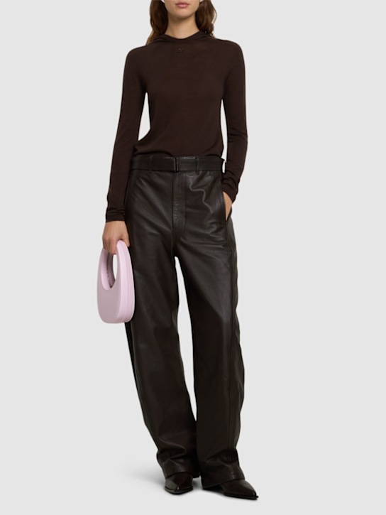 Courrèges: 2nd skin hooded wool knit sweater - women_1 | Luisa Via Roma