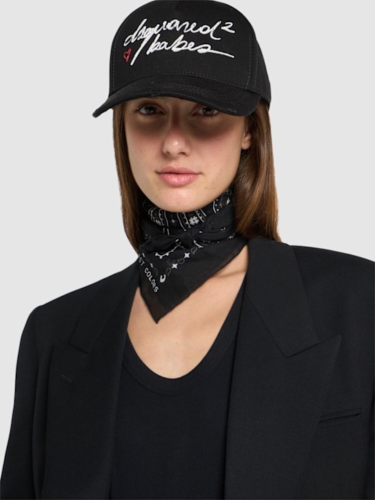 Dsquared2: Dsquared2 logo baseball cap - Black - women_1 | Luisa Via Roma