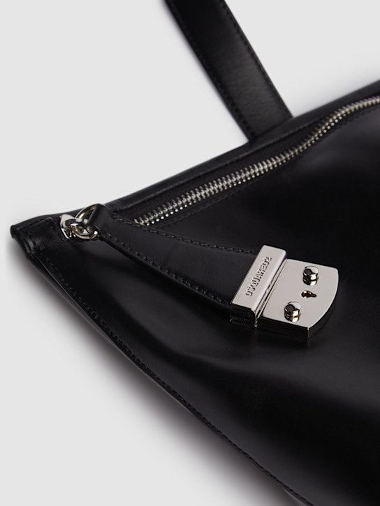 Dsquared2: Leather shopping bag - Black - women_4 | Luisa Via Roma