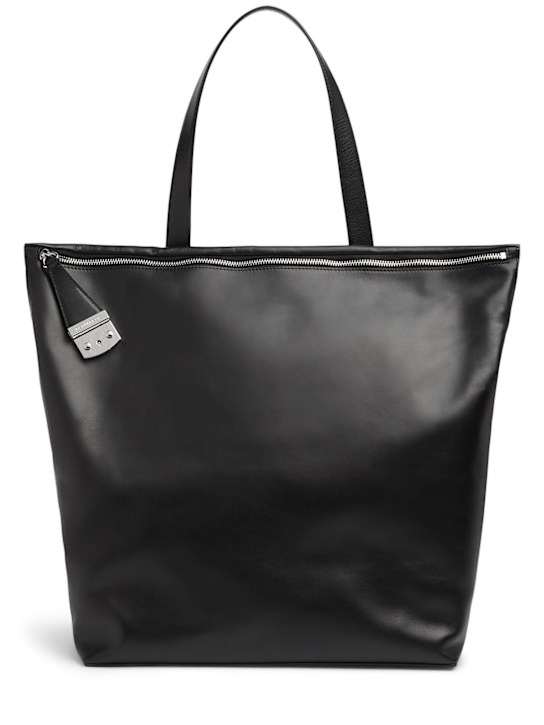 Dsquared2: Leather shopping bag - Black - women_0 | Luisa Via Roma