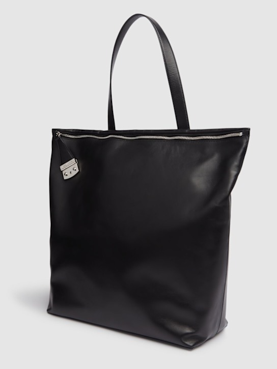 Dsquared2: Leather shopping bag - Black - women_2 | Luisa Via Roma