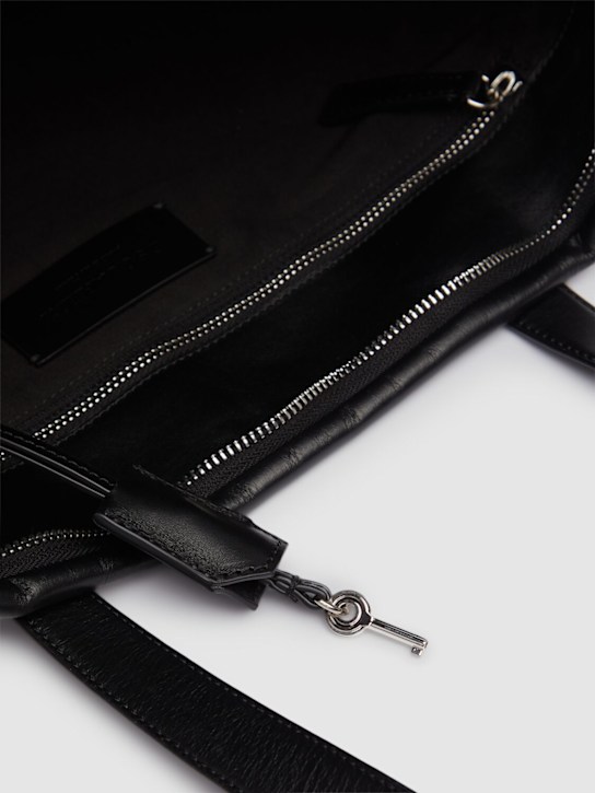 Dsquared2: Leather shopping bag - Black - women_5 | Luisa Via Roma