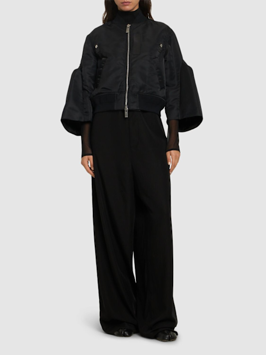 Sacai: Nylon twill bomber jacket - women_1 | Luisa Via Roma