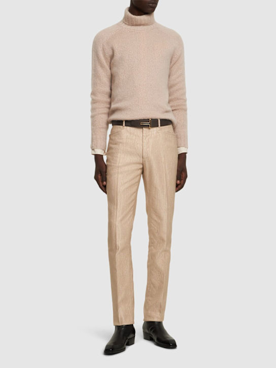 Tom Ford: Brushed wool blend roll neck sweater - men_1 | Luisa Via Roma