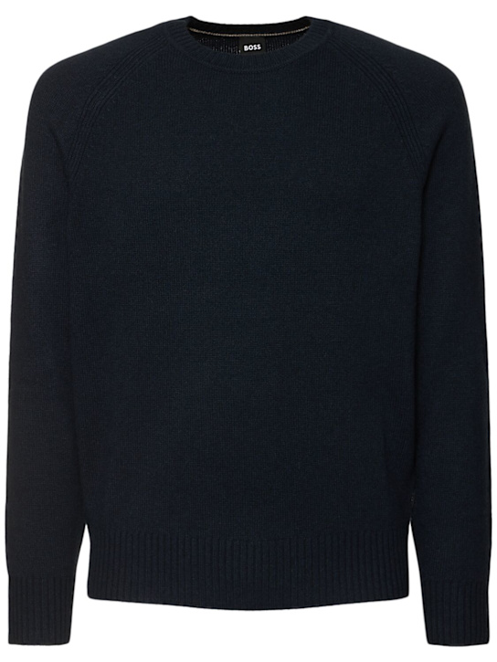 Boss: Emalvo cashmere crewneck sweater - men_4 | Luisa Via Roma