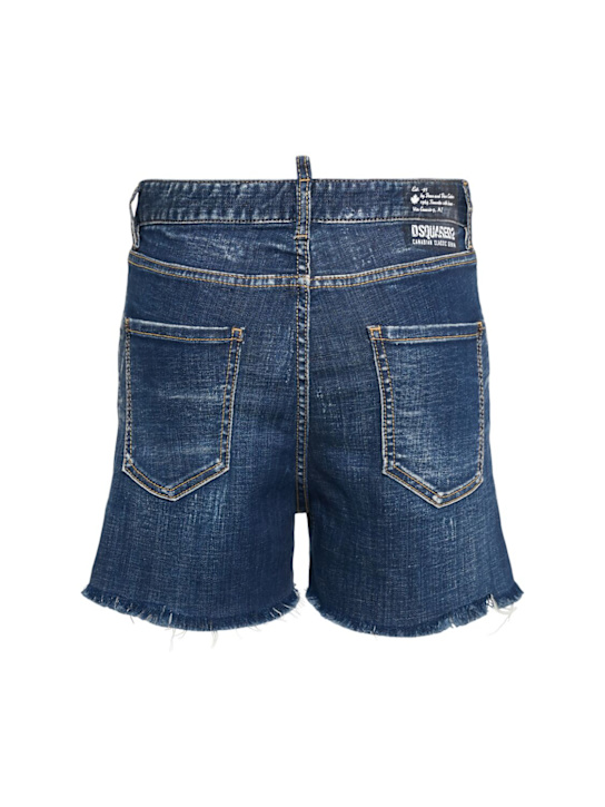 Dsquared2: 642 denim shorts - Navy - women_3 | Luisa Via Roma
