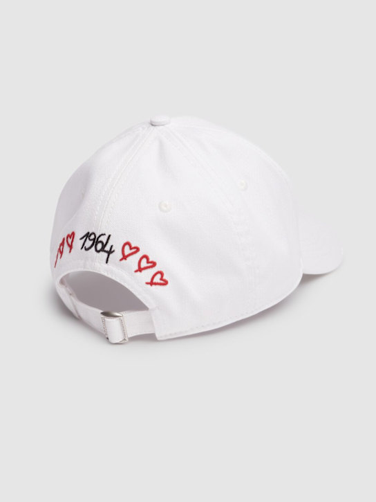 Dsquared2: Dsquared2 logo baseball cap - White - women_3 | Luisa Via Roma