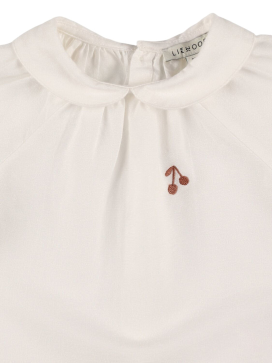 Liewood: Organic cotton shirt - White - kids-girls_1 | Luisa Via Roma