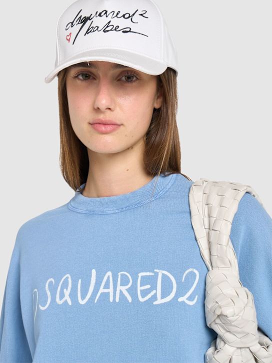 Dsquared2: Dsquared2 logo baseball cap - White - women_1 | Luisa Via Roma