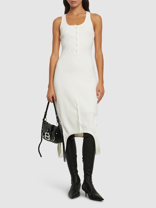 Reversed rib knit long dress - Thumbnail 2