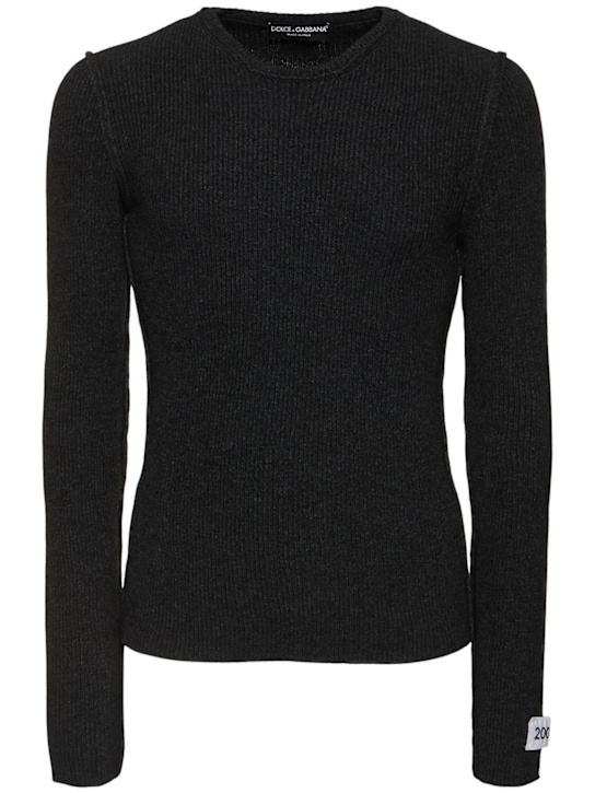 Dolce&Gabbana: Maglia in misto lana - men_0 | Luisa Via Roma