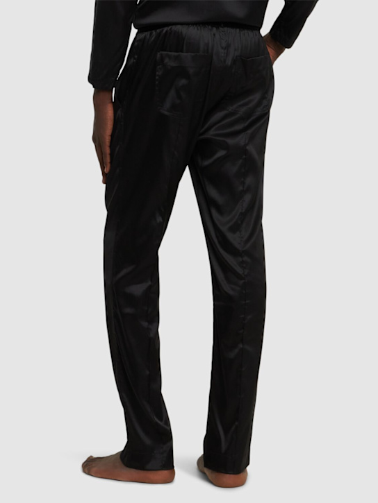 Tom Ford: Silk satin pajama pants - Black - men_2 | Luisa Via Roma