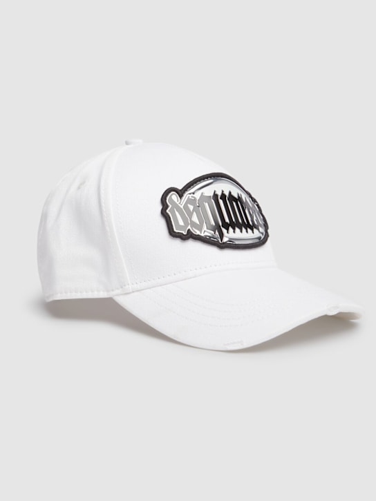 Dsquared2: Gothic Dsquared2 baseball cap - White - women_2 | Luisa Via Roma