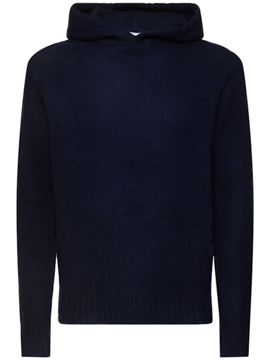 ASPESI: Brushed Shetland wool hoodie - men_0 | Luisa Via Roma