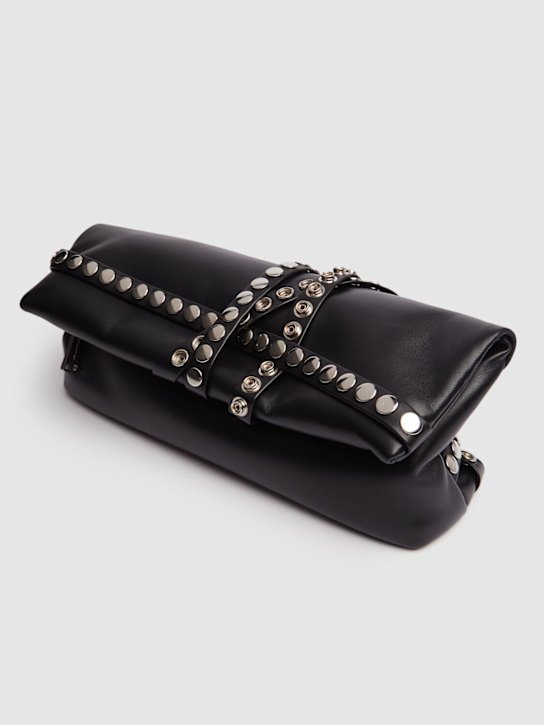 Dsquared2: Studded leather clutch - Black - women_2 | Luisa Via Roma