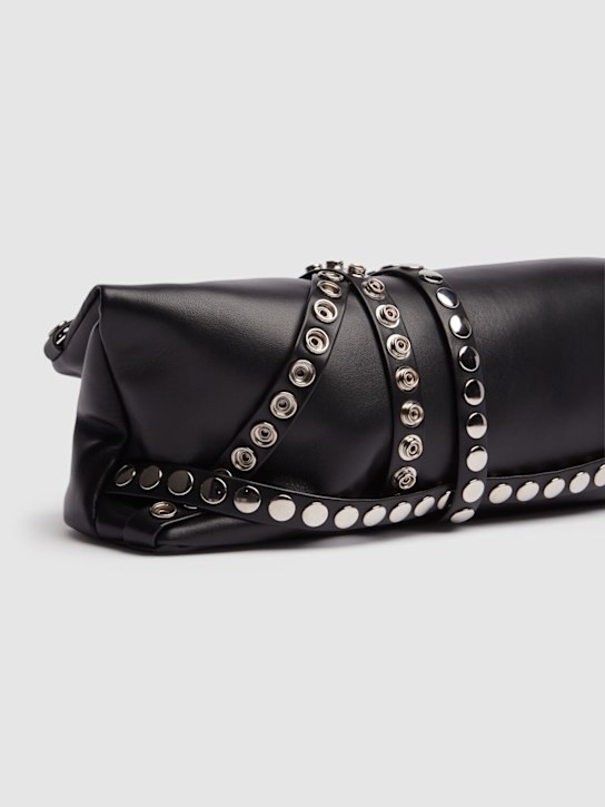 Dsquared2: Studded leather clutch - Black - women_4 | Luisa Via Roma