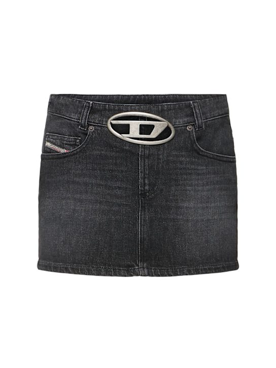 Diesel: De-Ron low rise denim mini skirt - women_0 | Luisa Via Roma