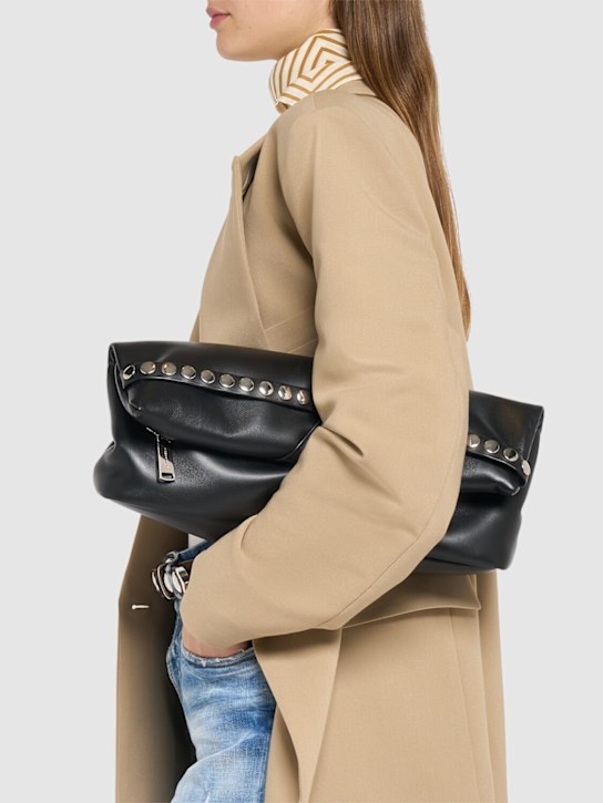 Dsquared2: Studded leather clutch - Black - women_1 | Luisa Via Roma