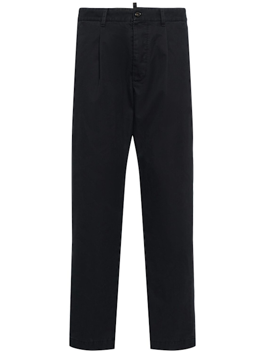 Dsquared2: One pleat cotton pants - men_0 | Luisa Via Roma