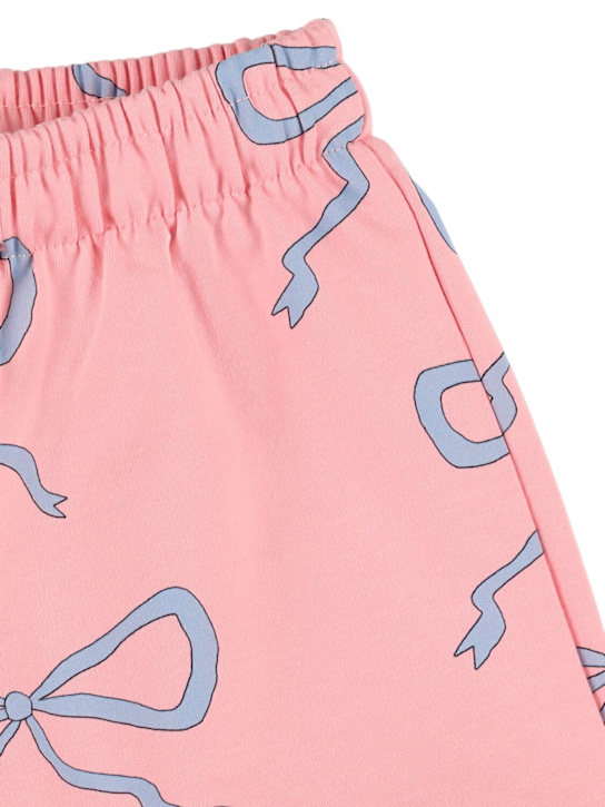 Tiny Cottons: Pantaloni Bow in felpa di misto cotone stampato - kids-girls_1 | Luisa Via Roma
