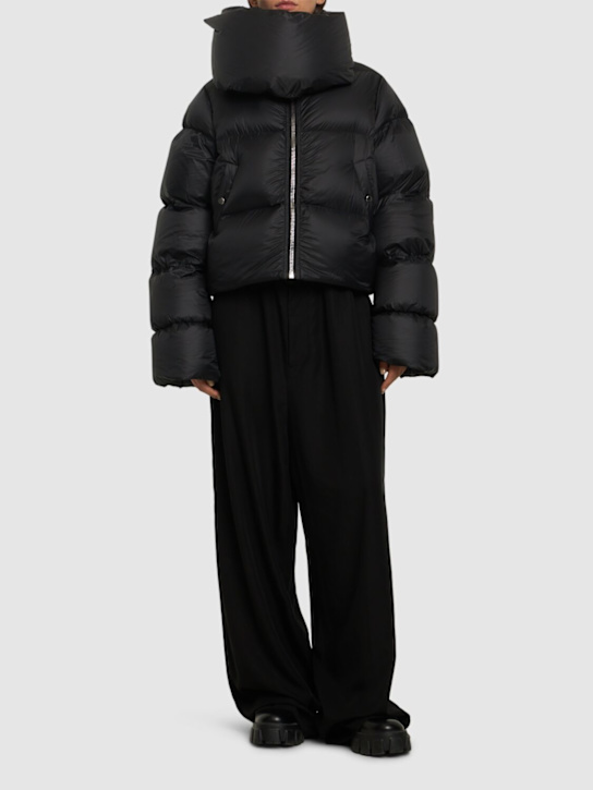 Rick Owens: Funnel neck lightweight down jacket - women_1 | Luisa Via Roma