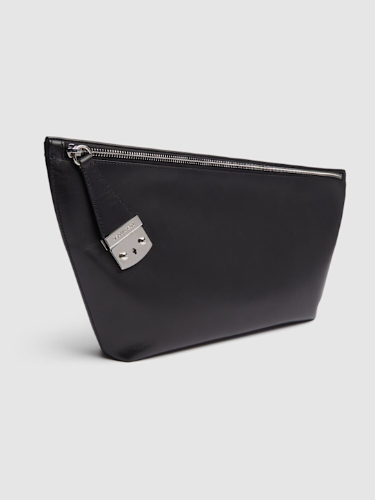 Dsquared2: Lock Yourself leather clutch - Black - women_2 | Luisa Via Roma