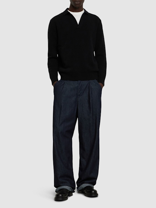 Seven Gauge: Wool polo sweater - men_1 | Luisa Via Roma