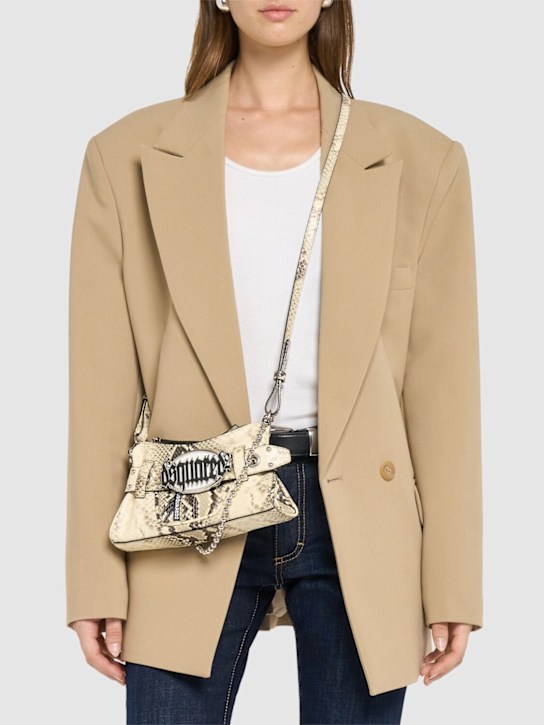 Dsquared2: Gothic Dsquared2 embossed leather clutch - women_1 | Luisa Via Roma