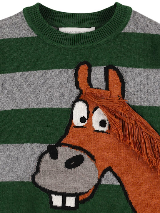 Stella McCartney Kids: コットン＆ウールニットセーター - マルチカラー - kids-boys_1 | Luisa Via Roma