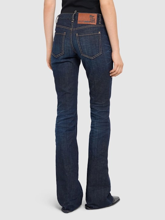 Dsquared2: Medium rise denim flared jeans - Blue - women_2 | Luisa Via Roma
