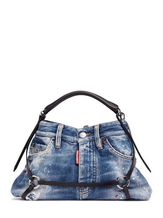 Dsquared2: Bondage denim shoulder bag - women_0 | Luisa Via Roma