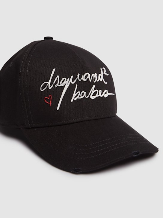 Dsquared2: Dsquared2 logo baseball cap - Black - women_2 | Luisa Via Roma