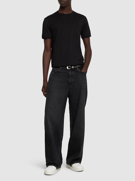 Dolce&Gabbana: Cotton jersey logo t-shirt - men_1 | Luisa Via Roma