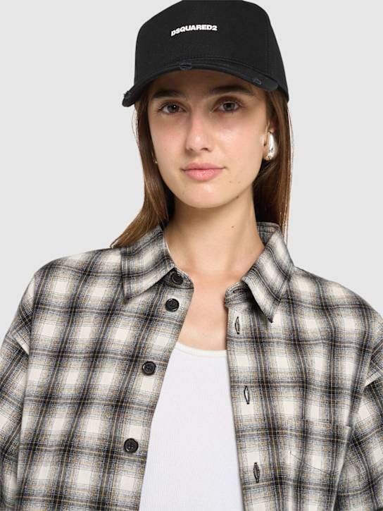 Dsquared2: Cappello baseball Dsquared2 Mini Logo - Nero - women_1 | Luisa Via Roma