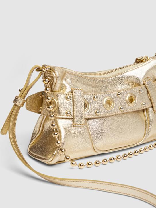 Dsquared2: Gothic Dsquared2 leather bag - Gold - women_5 | Luisa Via Roma