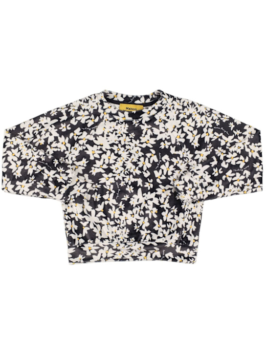 Maison Mangostan: コットンスウェットシャツ - kids-girls_0 | Luisa Via Roma