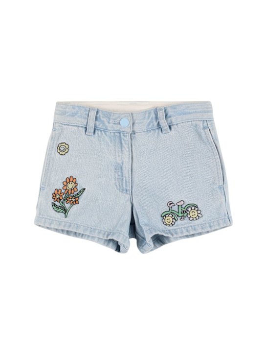 Stella McCartney Kids: コットンデニムショートパンツ - kids-girls_0 | Luisa Via Roma