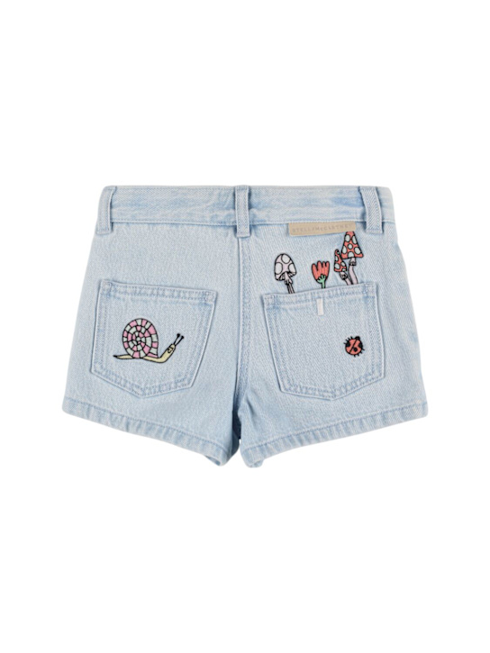 Stella McCartney Kids: コットンデニムショートパンツ - kids-girls_1 | Luisa Via Roma