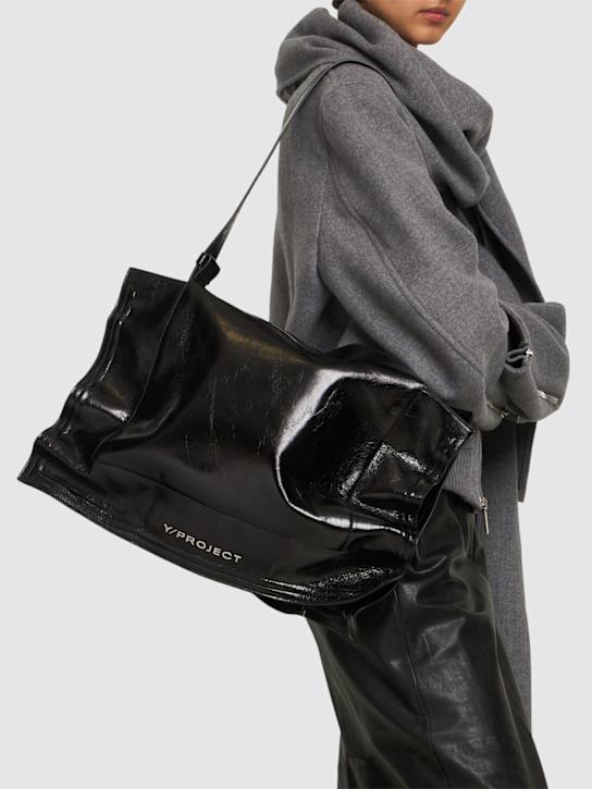 Y/PROJECT: Wire Cabas leather shoulder bag - women_1 | Luisa Via Roma