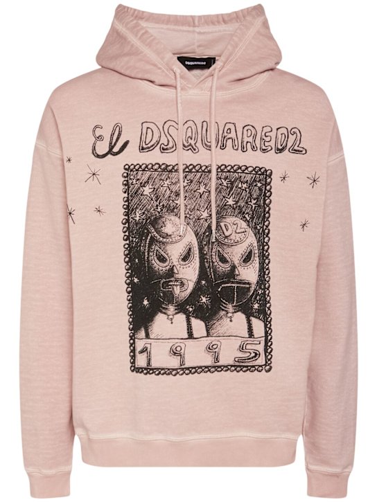 Dsquared2: Relax fit hoodie - Dusty Antic Ros - men_0 | Luisa Via Roma