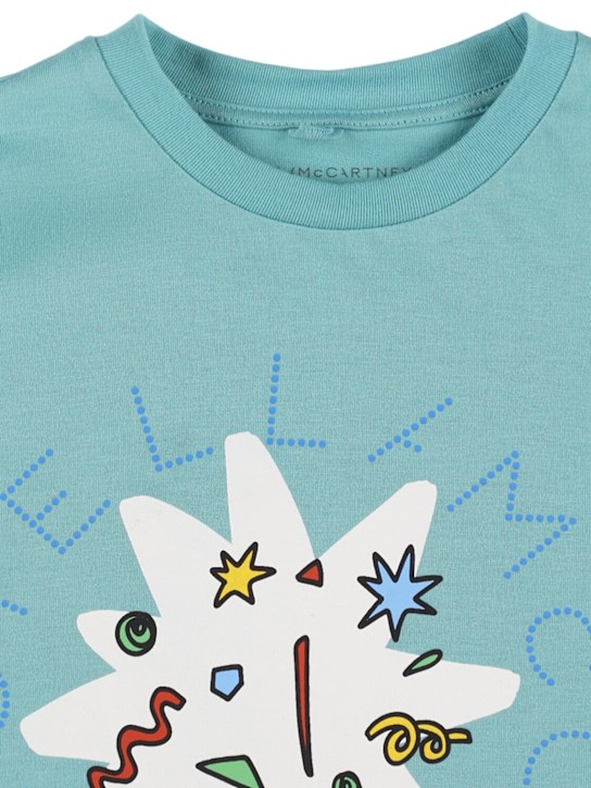 Stella McCartney Kids: コットンジャージーTシャツ - ライトブルー - kids-girls_1 | Luisa Via Roma